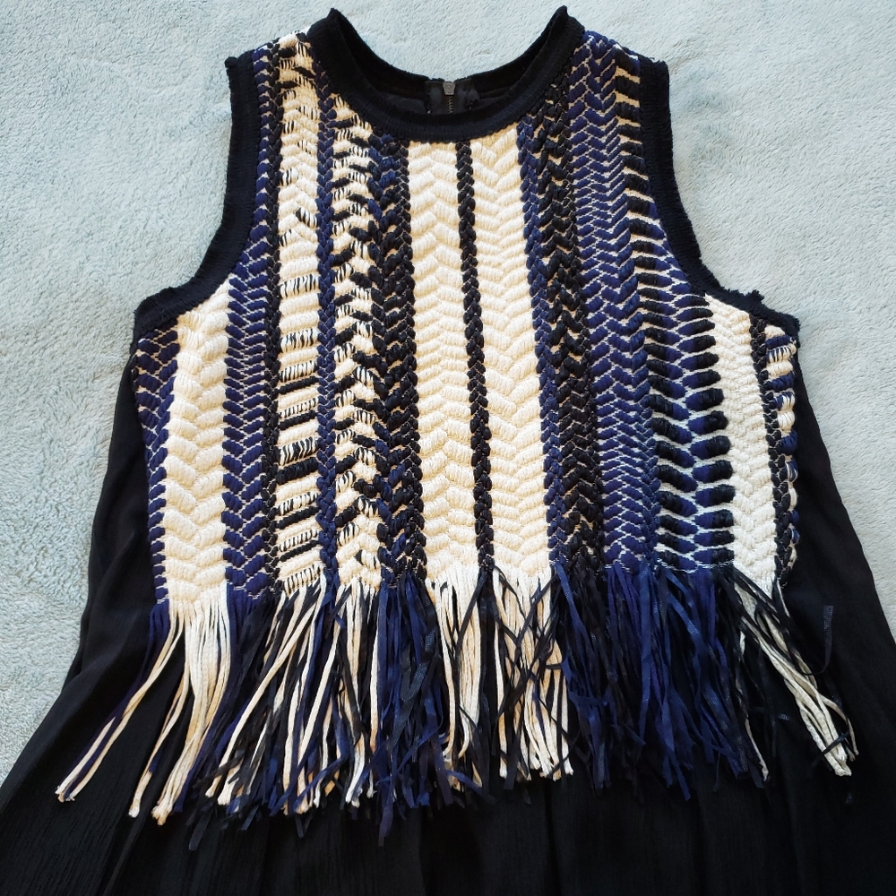 Sea New York Braid & Silk Combo Dress